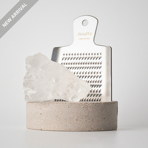 HALIT ROCK SALT | STAINLESS STEEL GRATER | CONCRETE STAND